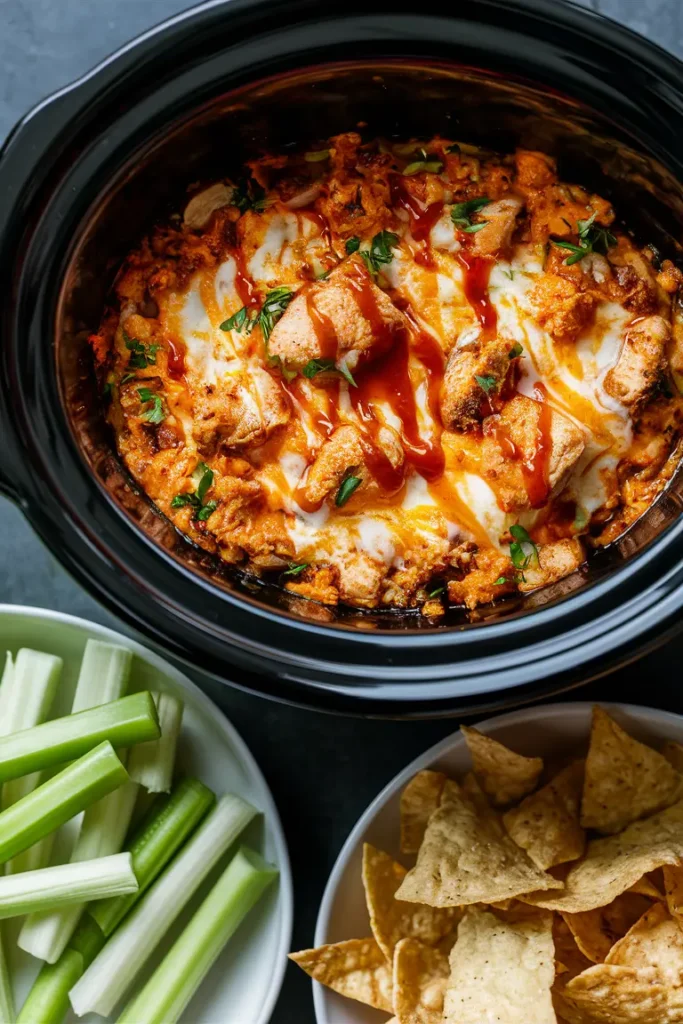 10 Easy Crock Pot Dips for Parties 11 Crock Pot Buffalo Chicken Dip