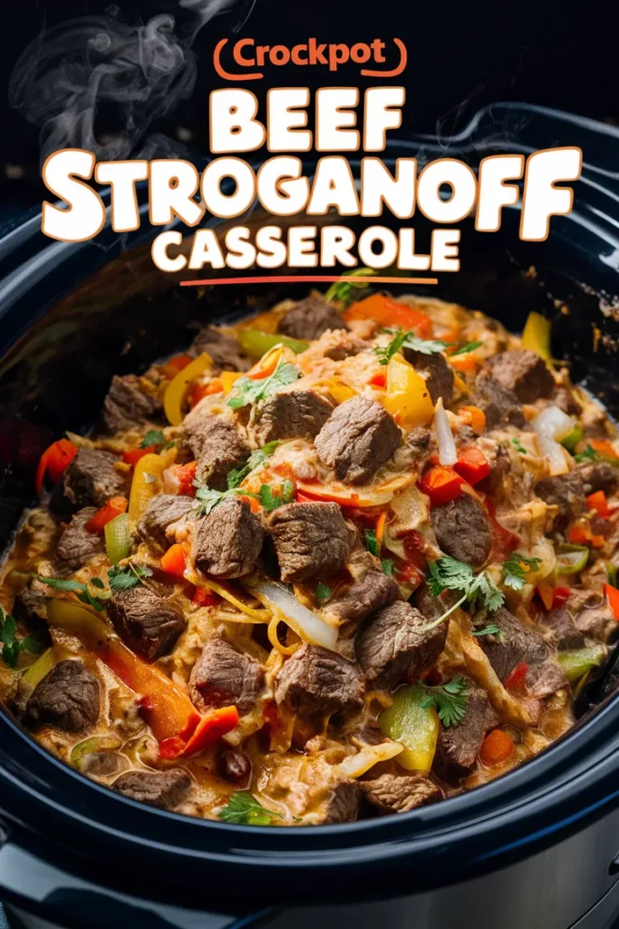 15 Crockpot Casserole Recipes 10 Crockpot Beef Stroganoff Casserole