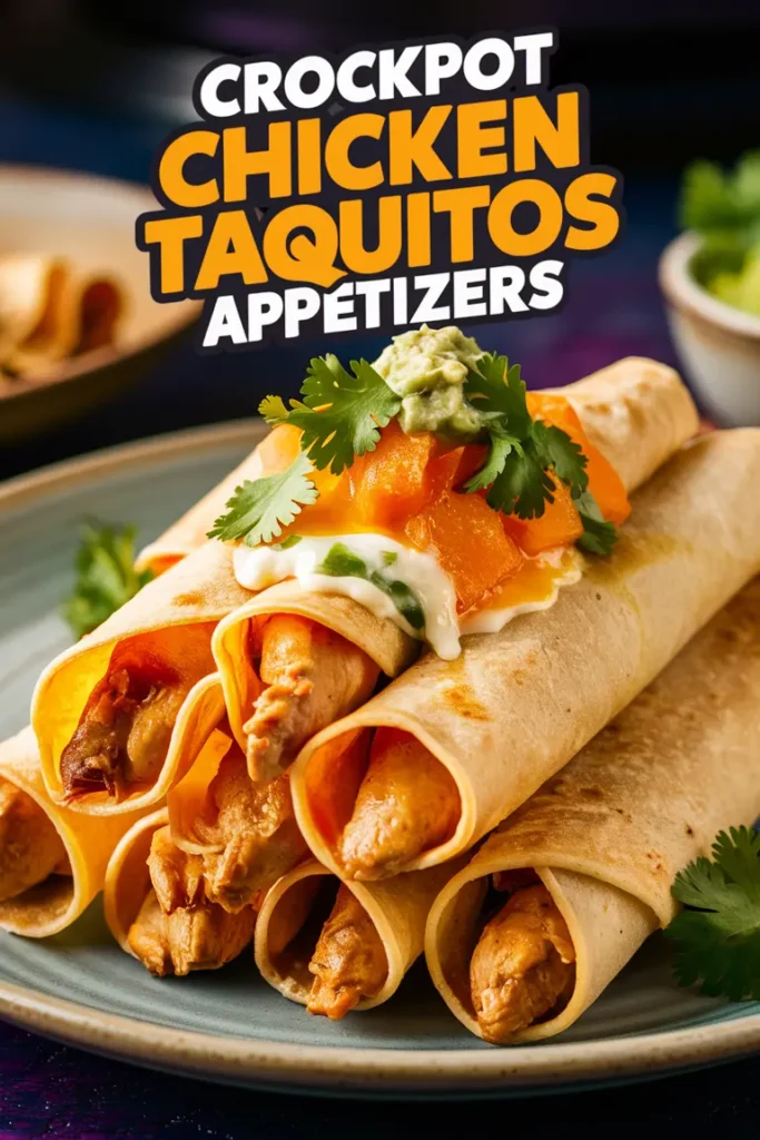 14 Delicious Crockpot Appetizers 8 Crockpot Chicken Taquitos Appetizers