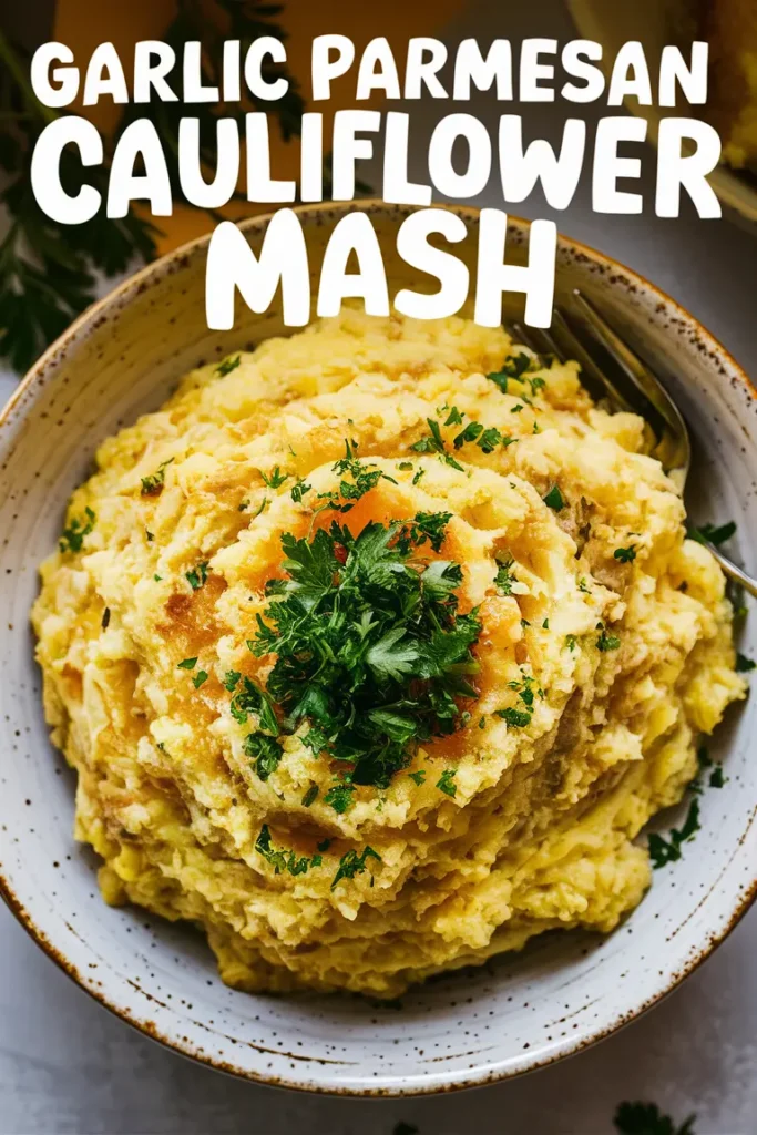 Garlic Parmesan Cauliflower Mash