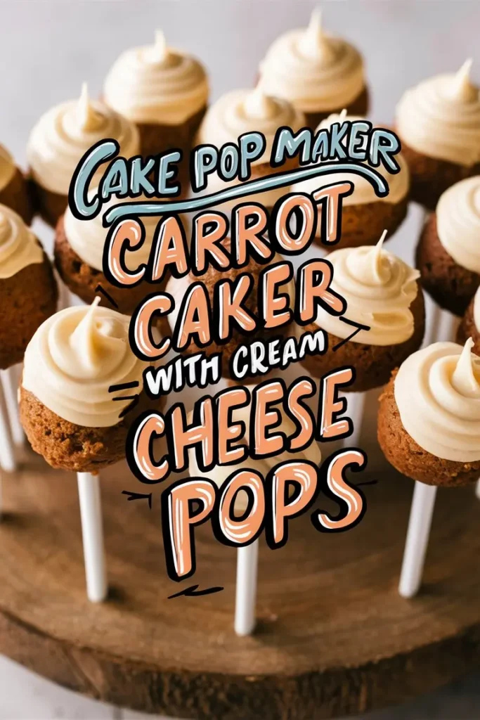 13 Cake Pop Maker Recipes 12 carrot cake with creame cheese pops