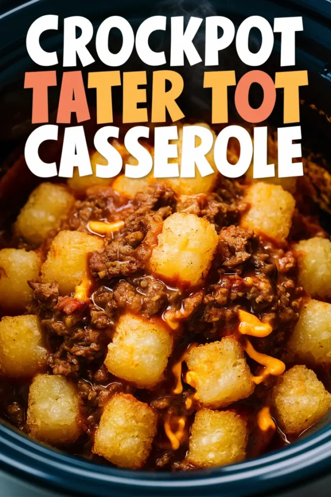 15 Crockpot Casserole Recipes 9 Crockpot Tater Tot Casserole