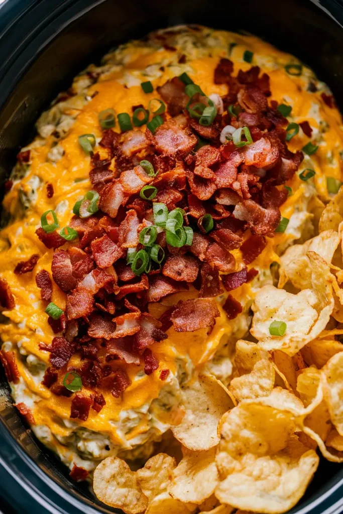 10 Easy Crock Pot Dips for Parties 7 Loaded Baked Potato Dip
