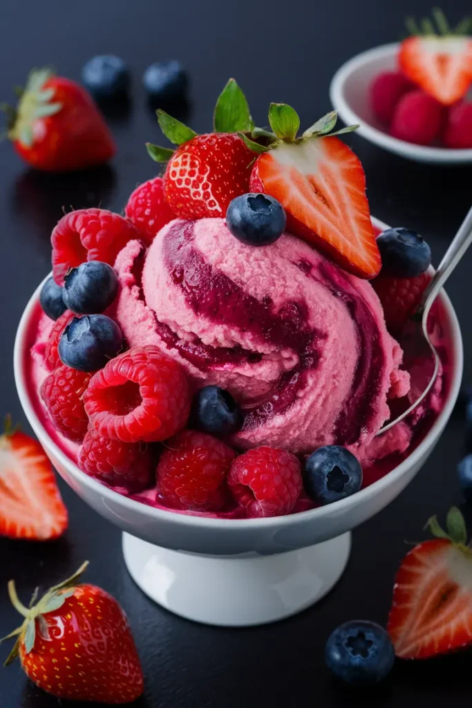 25 Easy Ninja Creami Sorbet Recipes for Summer 4 Berry Bliss Sorbet