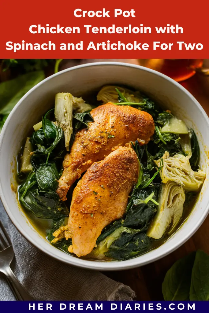 12 Easy Crockpot Chicken Tenderloin Recipes 13 Crock Pot Chicken Tenderloin with Spinach and Artichoke For Two