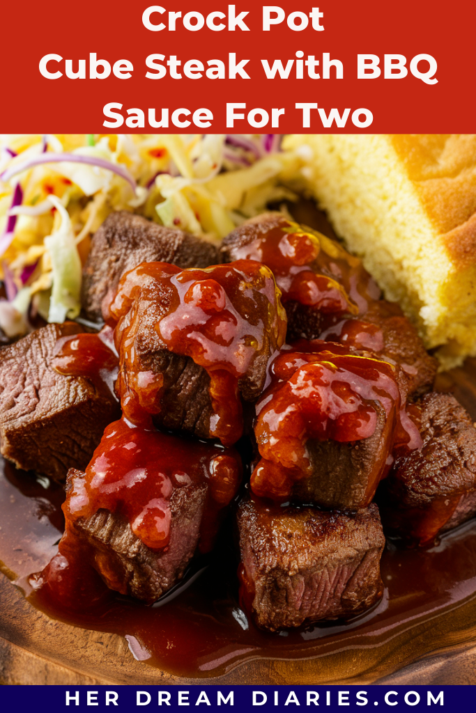 Crock Pot Cube Steak with BBQ Sauce For Two