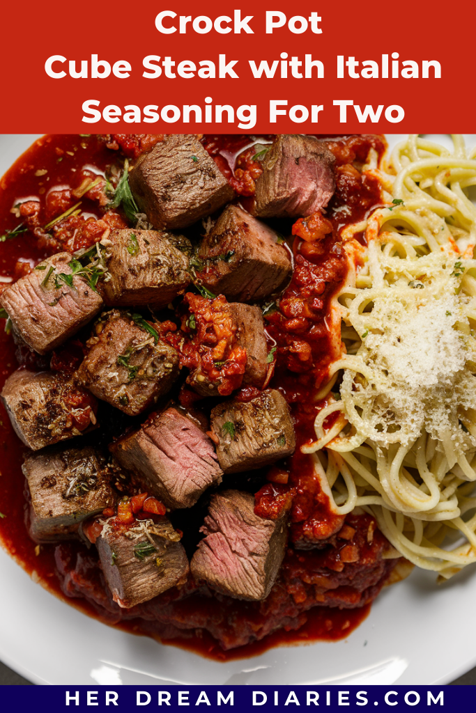 Crock Pot Cube Steak with Italian Seasoning For Two