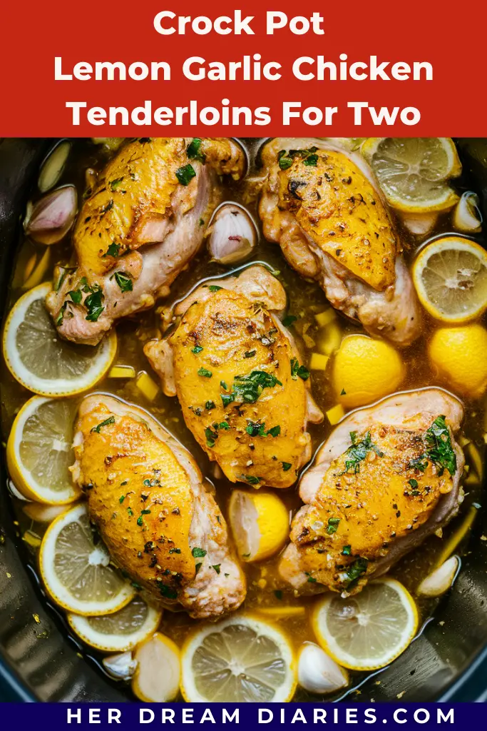 12 Easy Crockpot Chicken Tenderloin Recipes 6 Crock Pot Lemon Garlic Chicken Tenderloins For Two