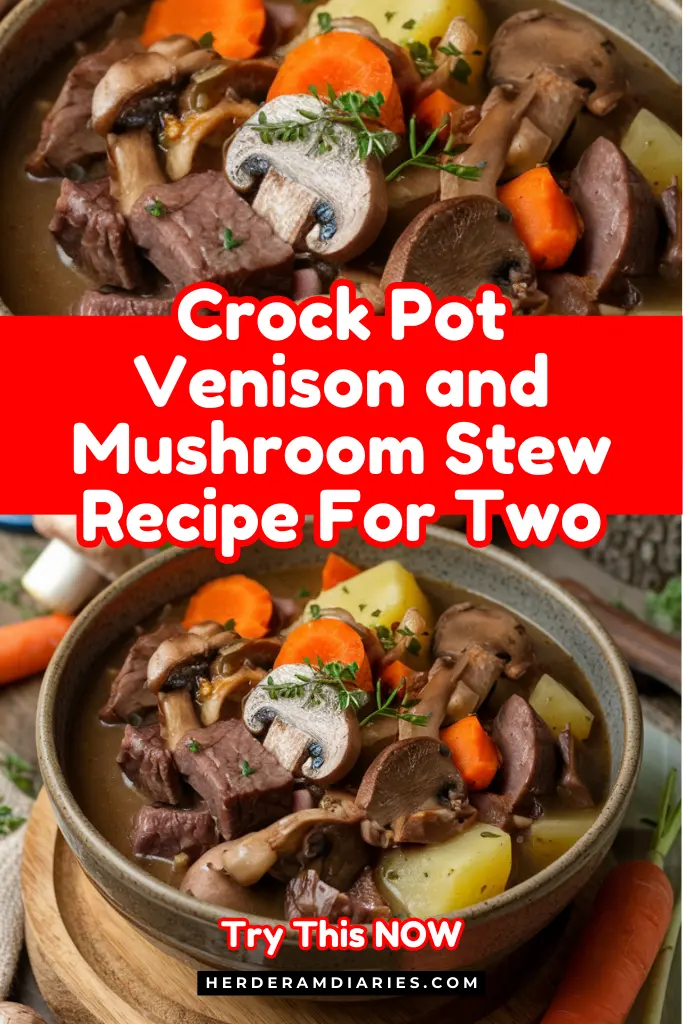 Crock Pot Venison and Mushroom Stew Recipe For Two