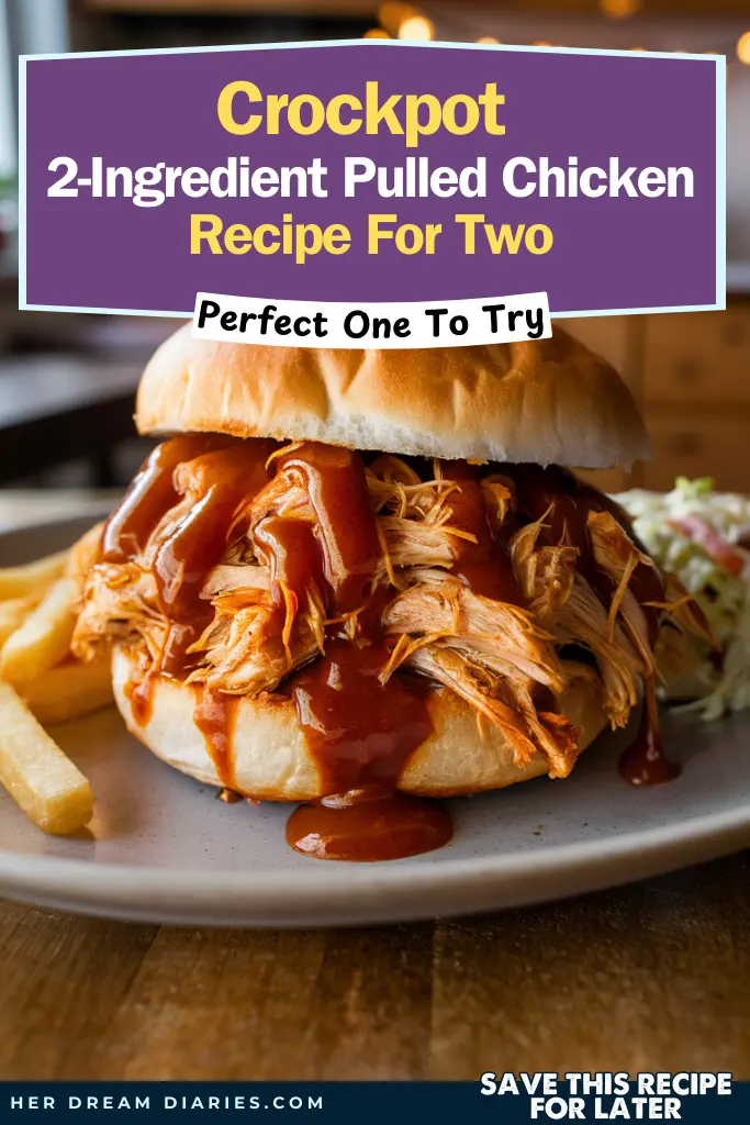 Crockpot 2 Ingredient Pulled Chicken Recipe For Two