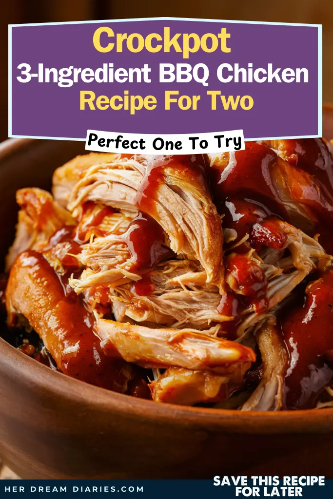 Crockpot 3 Ingredient BBQ Chicken Recipe For Two