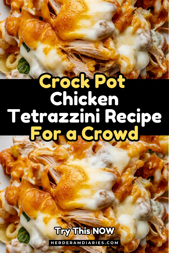 Crockpot Chicken Tetrazzini Recipe For a Crowd