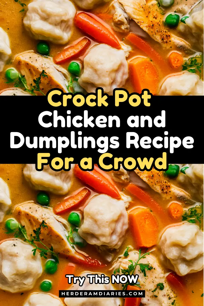 Crockpot Chicken and Dumplings Recipe For a Crowd