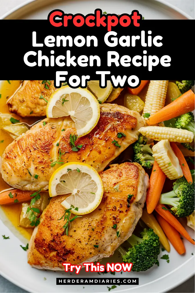 Crockpot Lemon Garlic Chicken Recipe For Two 1