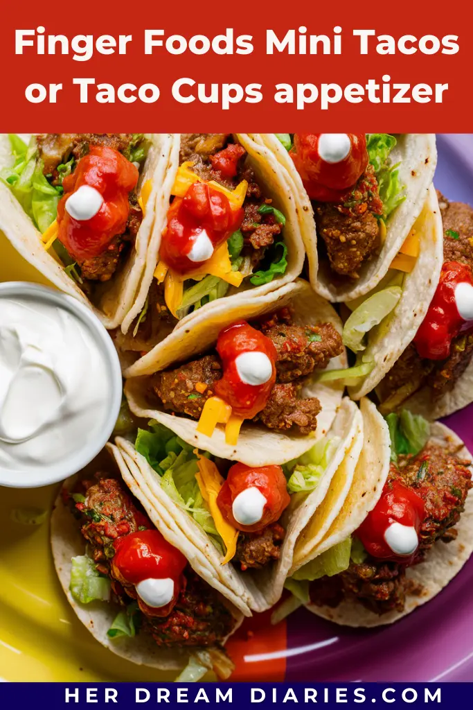Finger Foods Mini Tacos or Taco Cups appetizer