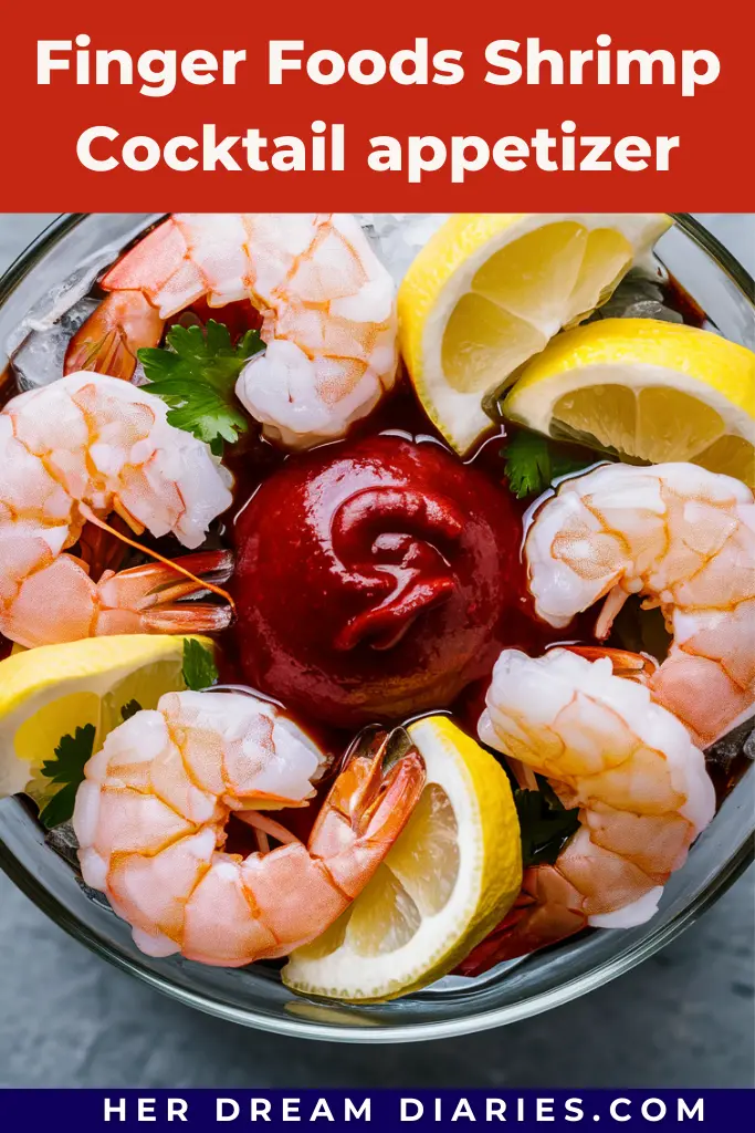 Finger Foods Shrimp Cocktail appetizer