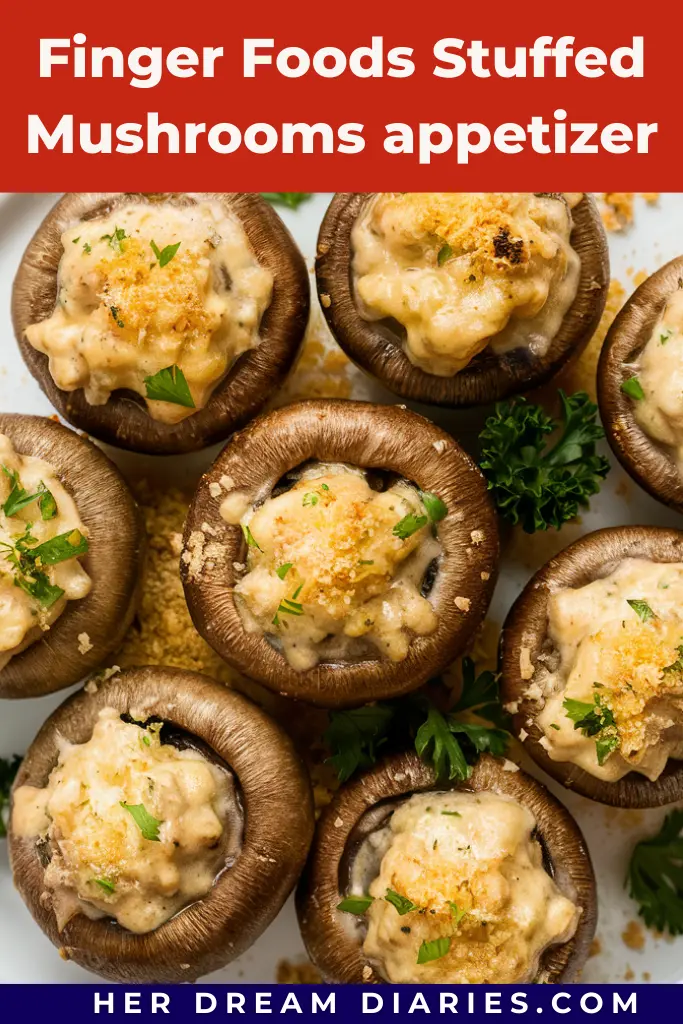 Finger Foods Stuffed Mushrooms appetizer
