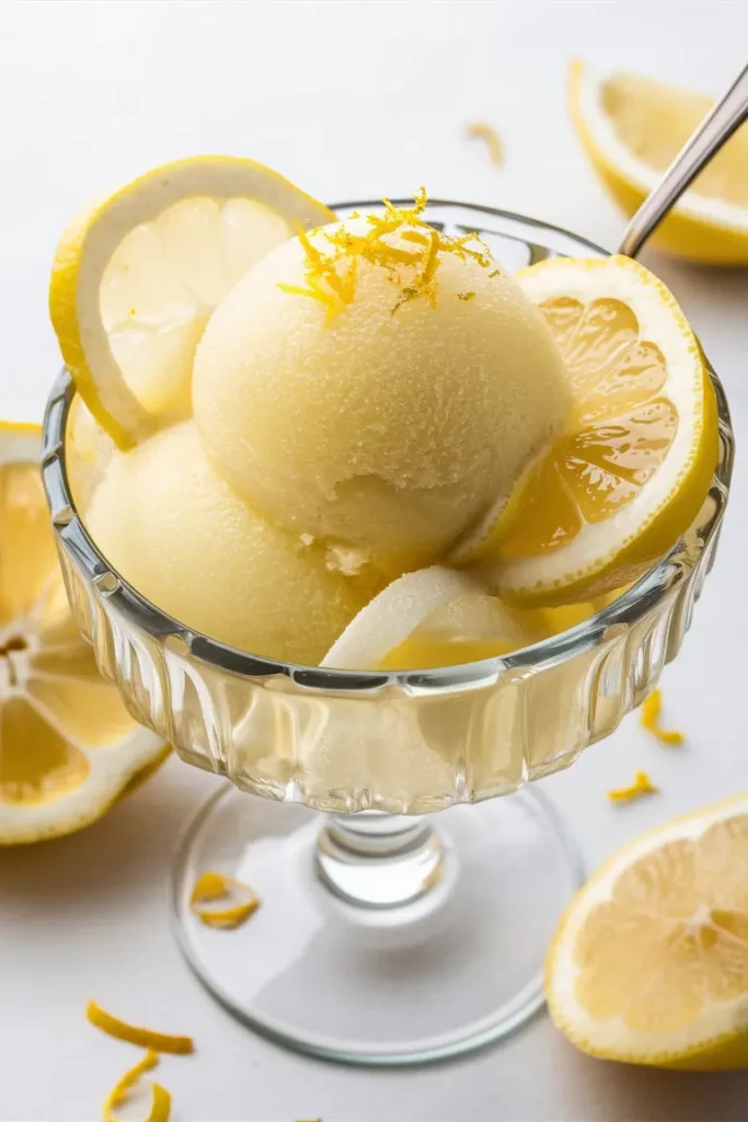 25 Easy Keto Ninja Creami Recipes for Low-Carb Lovers 8 Lemon Zest Keto Sorbet
