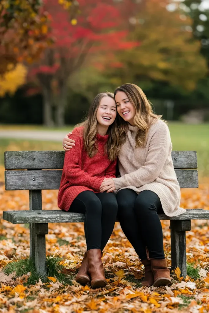 15+ Stylish & Simple Sisters Photoshoot Poses for Instagram-Worthy Shots 10 Sitting Side by Sid