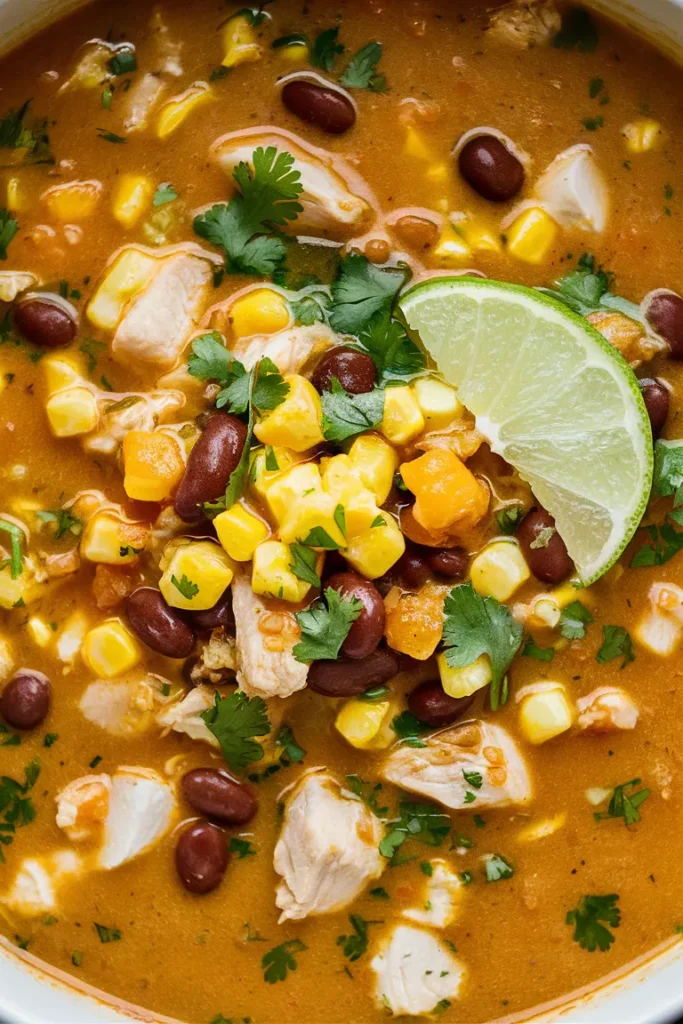 Slow Cooker Creamy Chicken Taco Soup