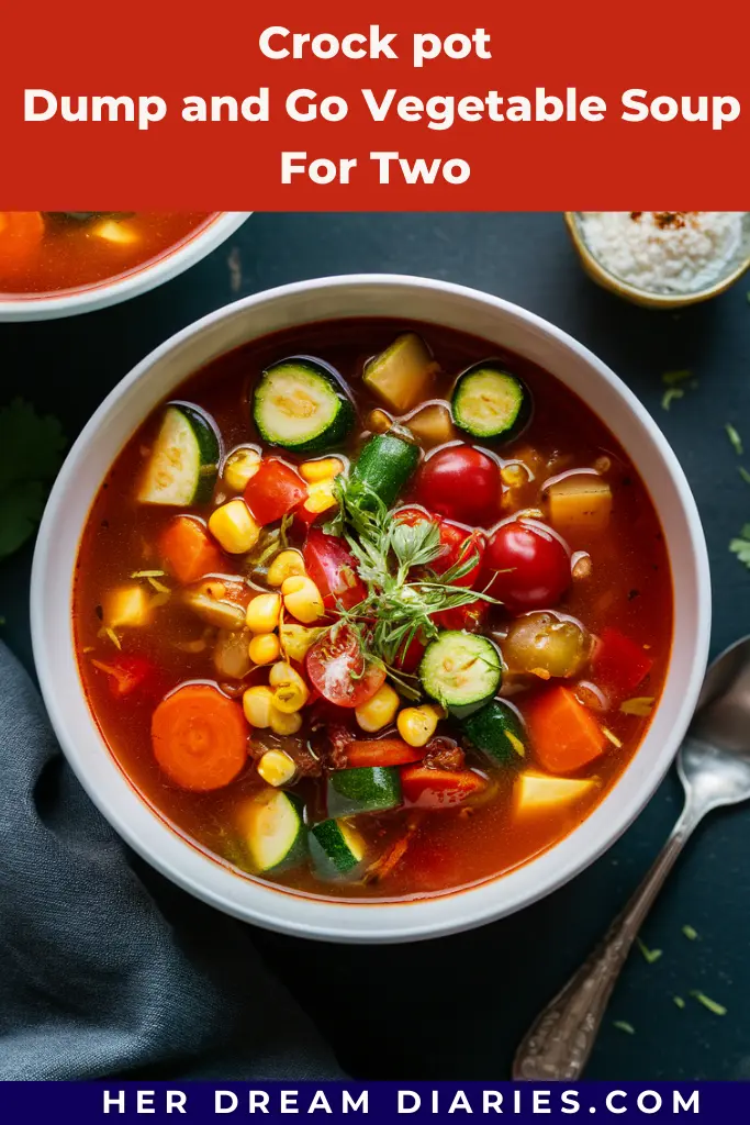 13 Easy Crock Pot Dump And Go Recipes 9 crock pot dump and go Vegetable Soup For Two