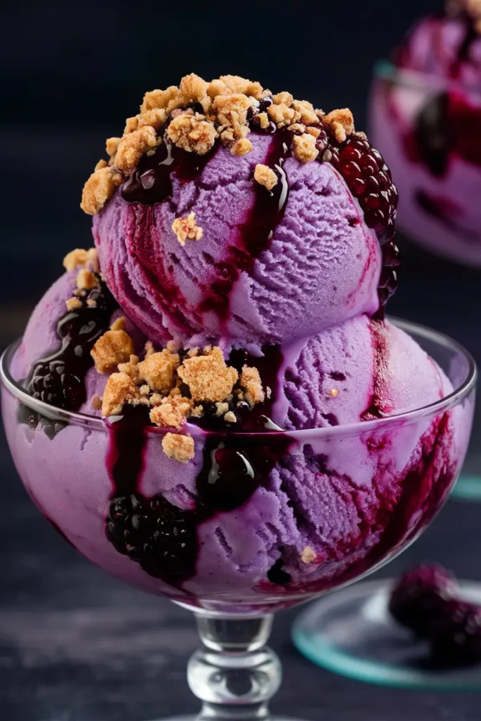 29+ Homemade 1.5 Quart Ice Cream Maker Recipes 8 Blackberry Crumble Ice Cream 1