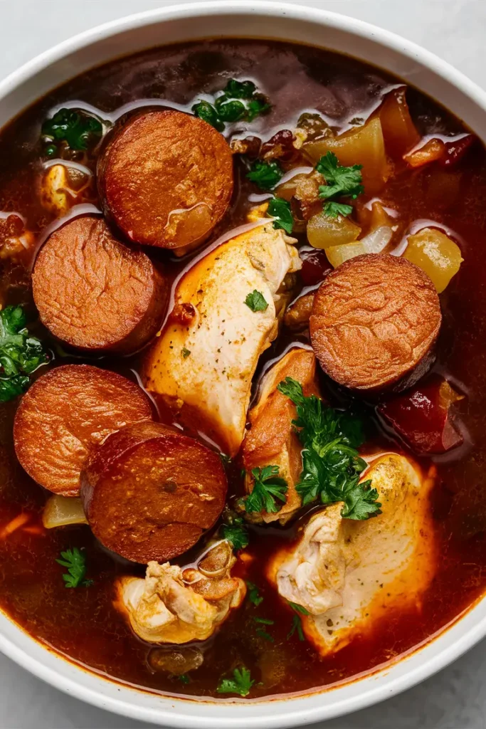 Chicken and Andouille Sausage Stew