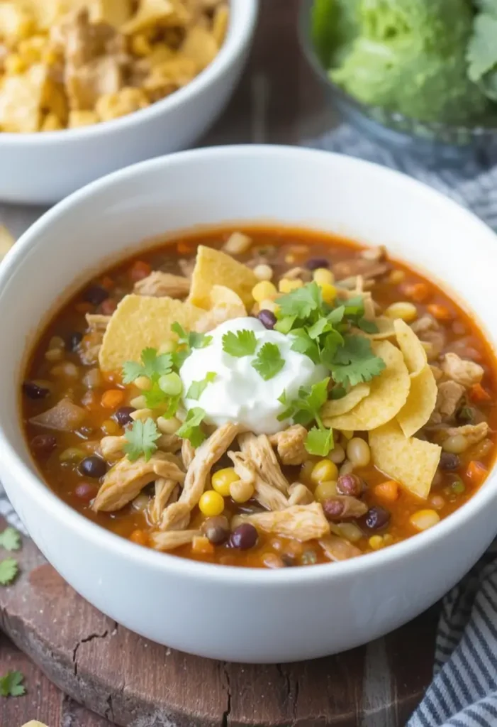 29 Light Crockpot Recipes 3 Crockpot Chicken Taco Soup