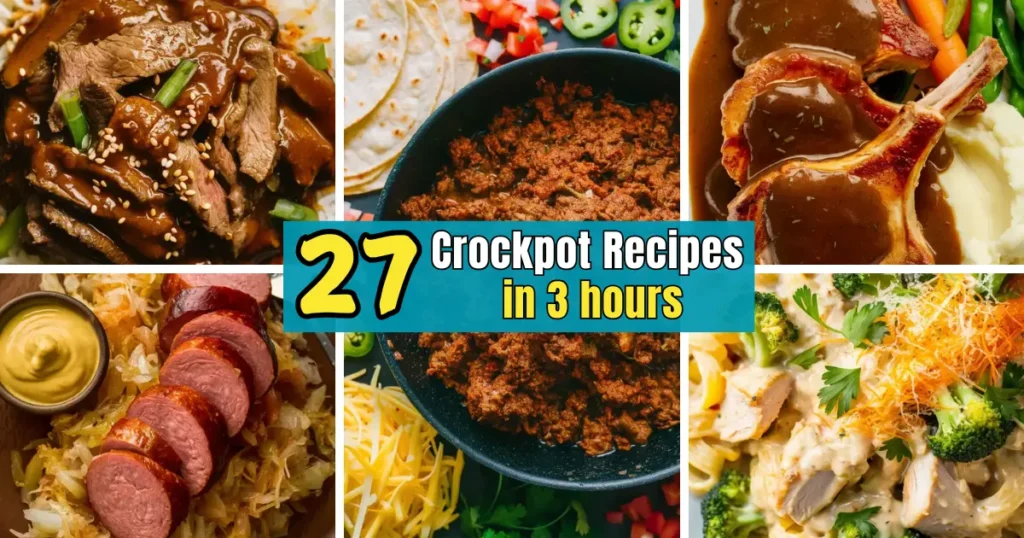 Crockpot Recipes in 3 hours
