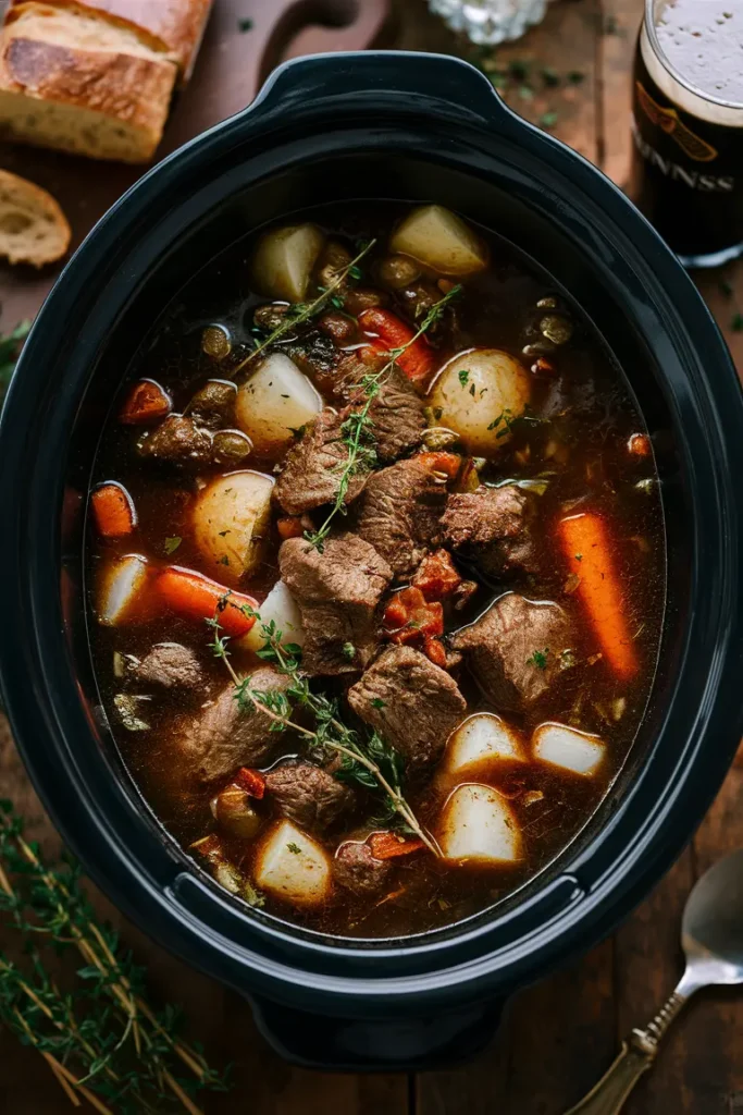 25 Irish Crockpot Recipes 3 Guinness Beef Stew