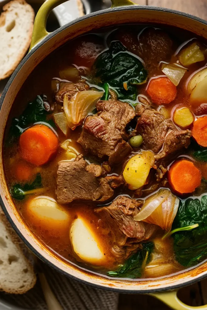 25 Irish Crockpot Recipes 9 Irish Beef and Spinach Stew