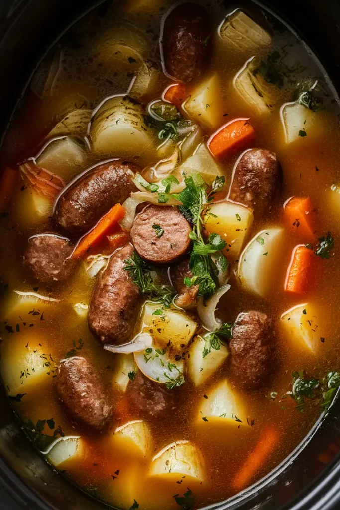 25 Irish Crockpot Recipes 6 Irish Sausage and Potato Stew