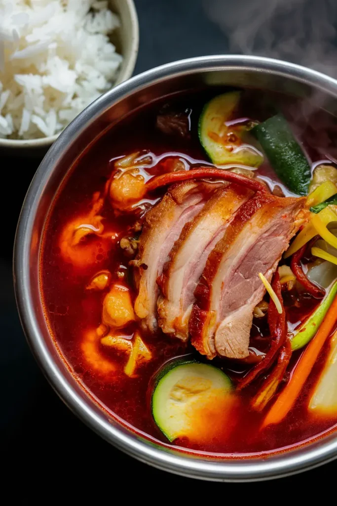 Korean Spicy Pork Soup Jeyuk Guk