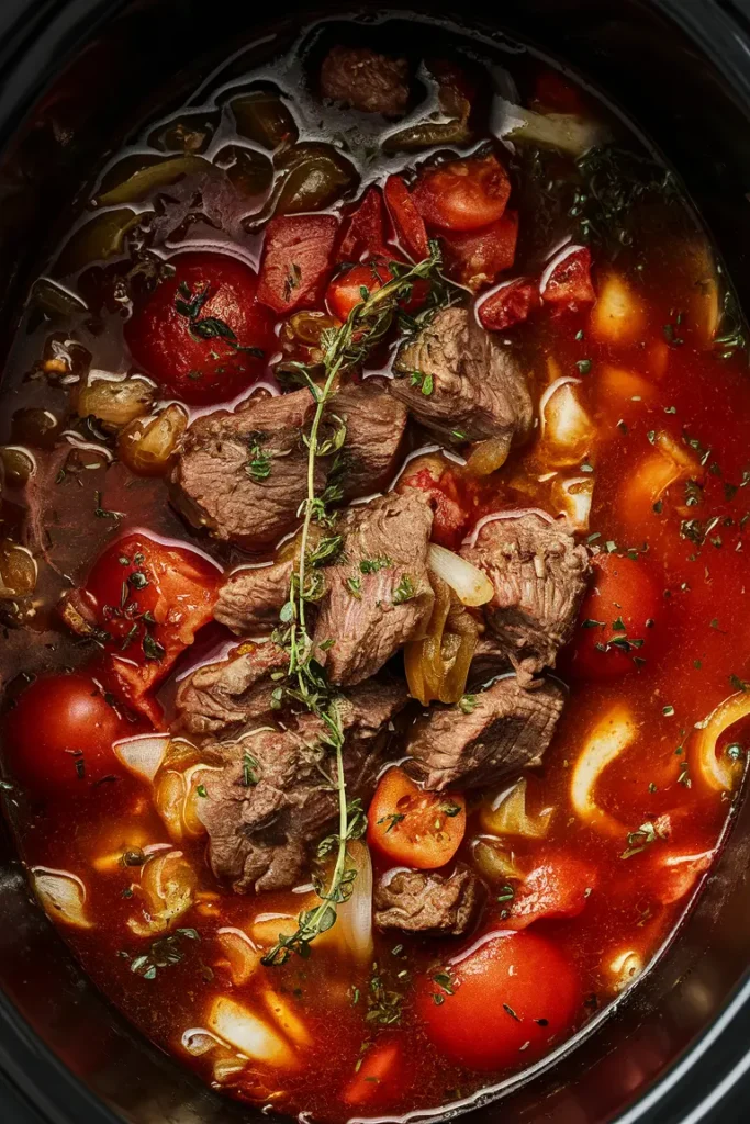 30 Mediterranean Crockpot Recipes 5 Mediterranean Beef and Tomato Stew