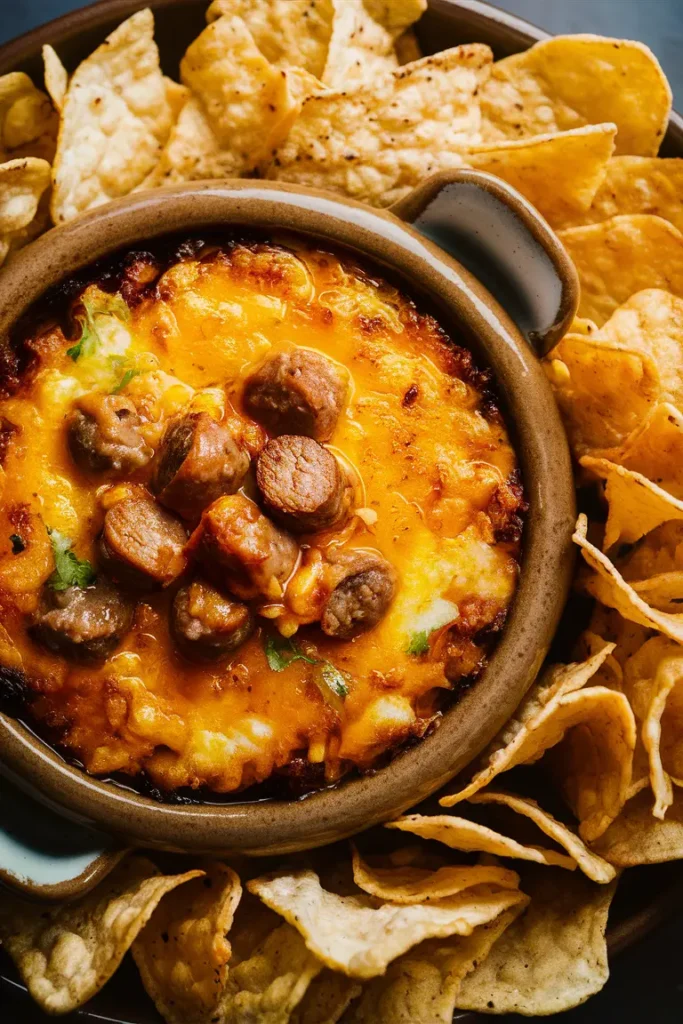 29 Easy 2 Quart Crockpot Appetizer Recipes 5 Sausage and Cheese Dip