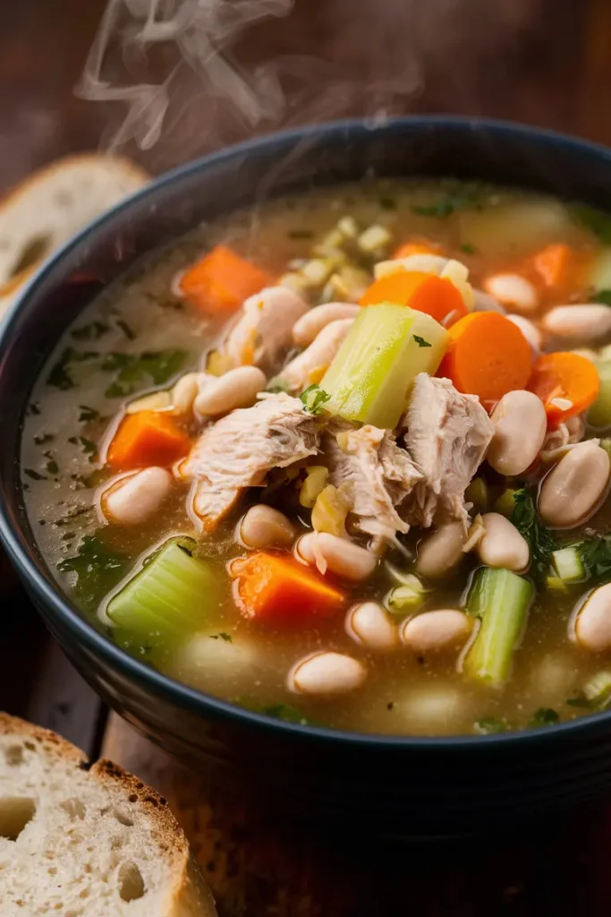 30 Mediterranean Crockpot Recipes 6 Turkey and White Bean Soup