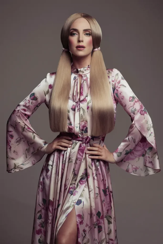 70s Disco Hairstyles - 25+ Perfect Ways For Perfect Disco Hair 21 Sleek Middle Part Straight Hair 3