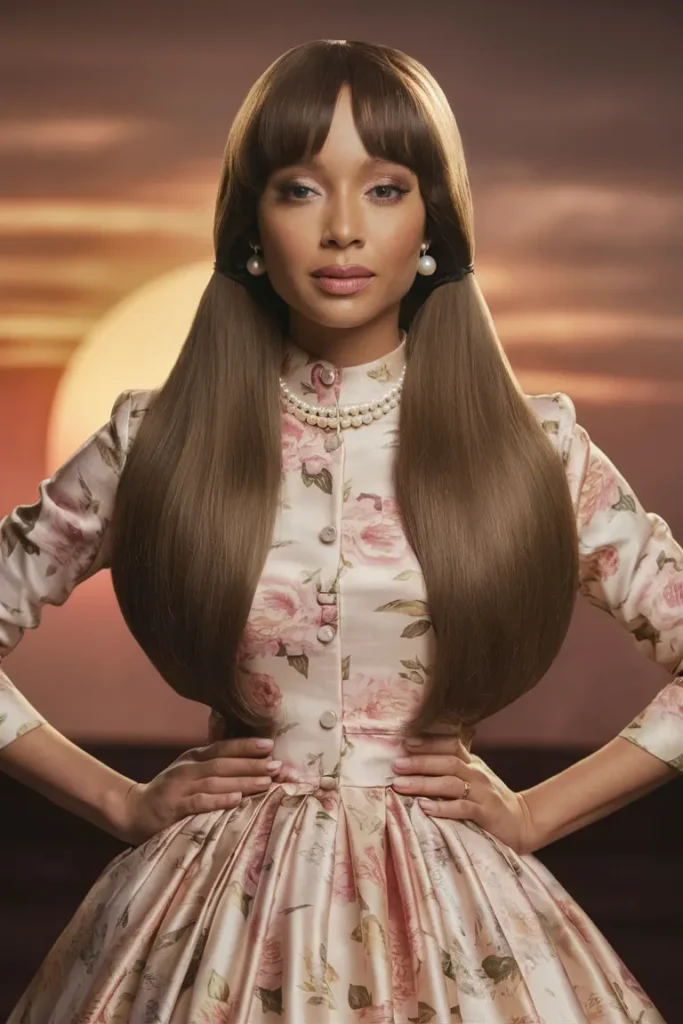 70s Disco Hairstyles - 25+ Perfect Ways For Perfect Disco Hair 19 Sleek Middle Part Straight Hair